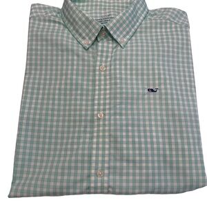 Vineyard Vines Performance Men’s Green Check XXL Long Sleeve Button Up